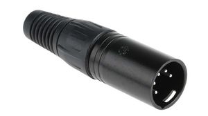 XLR Connector, Plug, Straight, Cable Mount, 5 Poles
